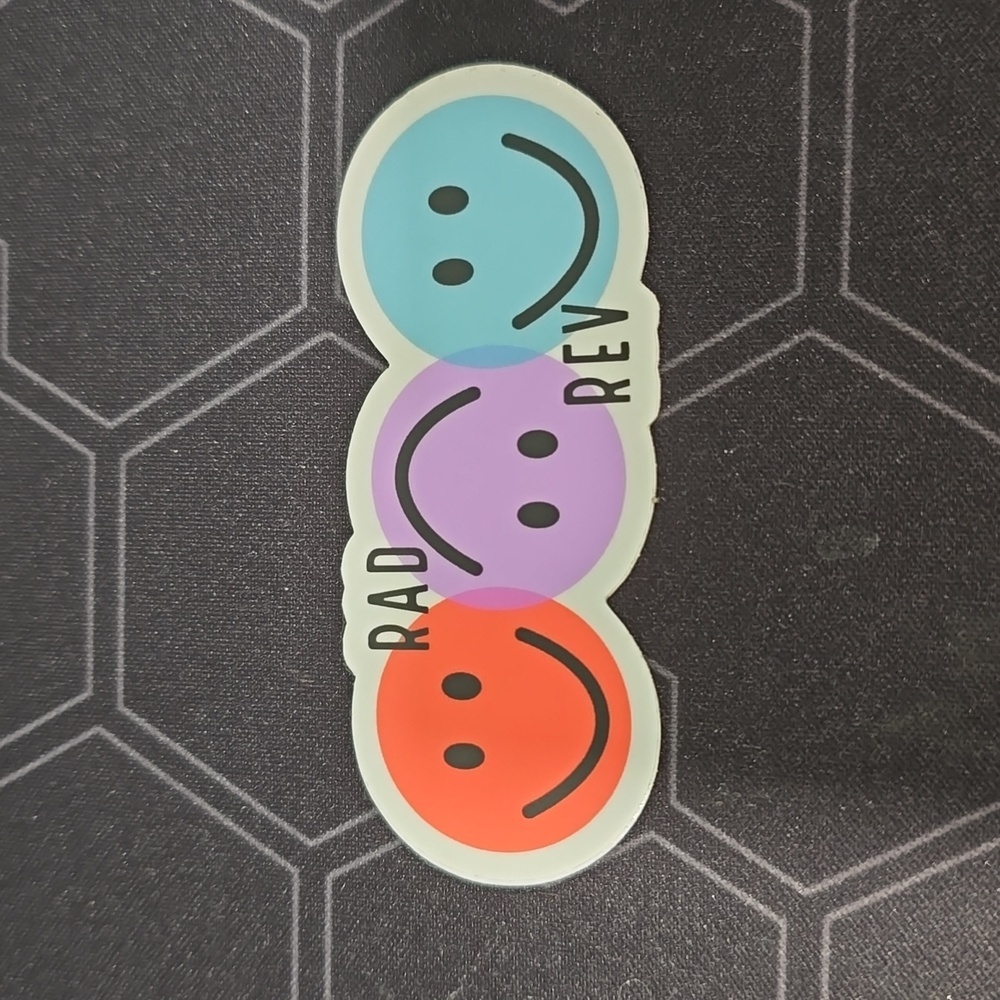 Rad Rev Smiley Face Sticker